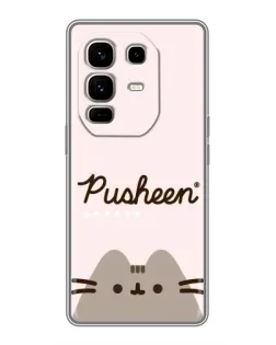 Чохол для Infinix Note 50 Pro Plus з картинкою «Pusheen логотип»