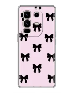 Чехол для Infinix Note 50 Pro Plus с картинкой «Черные банты Coquette»