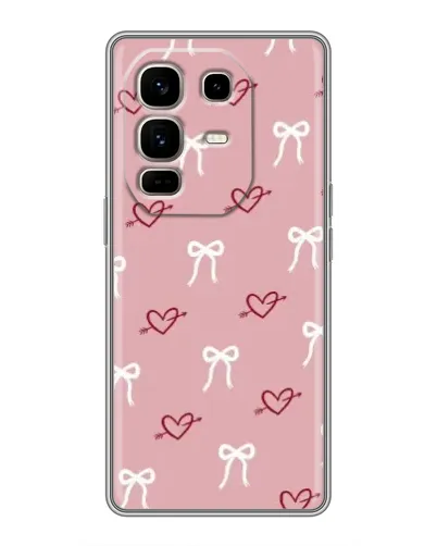 Чехол для Infinix Note 50 Pro Plus с картинкой «Сердца и банты» Чехол для Infinix Note 50 Pro Plus с картинкой «Сердца и банты»