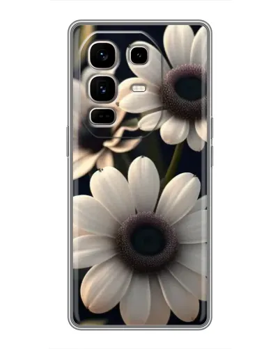 Чохол для Infinix Note 50 Pro Plus з картинкою «Білі маргаритки макро»