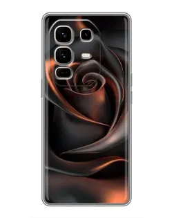Чохол для Infinix Note 50 Pro Plus з картинкою «Шовкова чорна троянда»