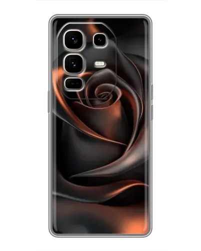 Чохол для Infinix Note 50 Pro Plus з картинкою «Шовкова чорна троянда»