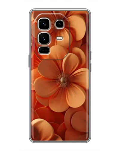 Чохол для Infinix Note 50 Pro Plus з картинкою «Помаранчева макро квітка»