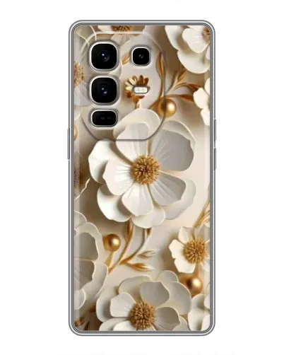 Чохол для Infinix Note 50 Pro Plus з картинкою «Білі паперові квіти»