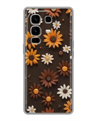 Чохол для Infinix Note 50 Pro Plus з картинкою «Візерунок з маленьких соняшників»