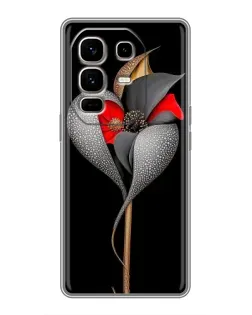 Чехол для Infinix Note 50 Pro Plus с картинкой «Серебряный фантазийный цветок» Чехол для Infinix Note 50 Pro Plus с картинкой «Серебряный фантазийный цветок»