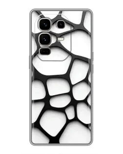 Чехол для Infinix Note 50 Pro Plus с картинкой «Белая объемная сетка»