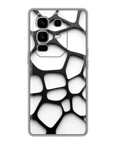 Чехол для Infinix Note 50 Pro Plus с картинкой «Белая объемная сетка»