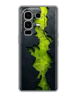 Чехол для Infinix Note 50 Pro Plus с картинкой «Салатовый разлом скалы»