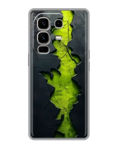 Чехол для Infinix Note 50 Pro Plus с картинкой «Салатовый разлом скалы»
