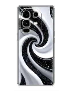 Чехол для Infinix Note 50 Pro Plus с картинкой «Черно-белая спираль»