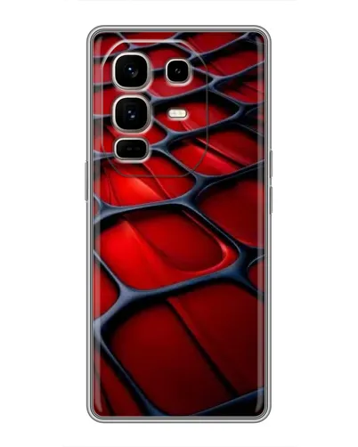 Чехол для Infinix Note 50 Pro Plus с картинкой «Красная глянцевая сетка»
