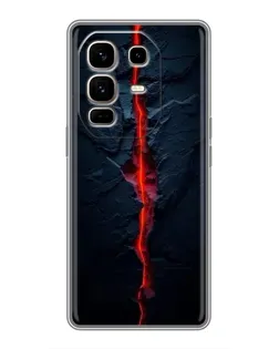 Чехол для Infinix Note 50 Pro Plus с картинкой «Kрасная лавовая трещина»