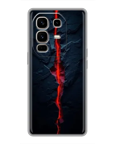 Чехол для Infinix Note 50 Pro Plus с картинкой «Kрасная лавовая трещина»