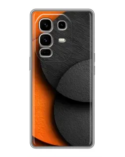 Чехол для Infinix Note 50 Pro Plus с картинкой «Геометрия оранжевых кругов»