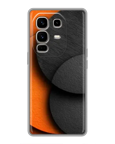 Чехол для Infinix Note 50 Pro Plus с картинкой «Геометрия оранжевых кругов»