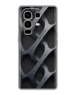 Чехол для Infinix Note 50 Pro Plus с картинкой «Объемное серое плетение»