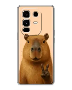 Чехол для Infinix Note 50 Pro Plus с картинкой «Капибара виктория» Чехол для Infinix Note 50 Pro Plus с картинкой «Капибара виктория»