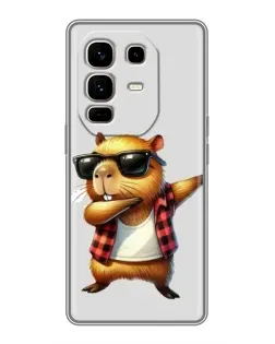 Чехол для Infinix Note 50 Pro Plus с картинкой «Капибара рэпер даб» Чехол для Infinix Note 50 Pro Plus с картинкой «Капибара рэпер даб»