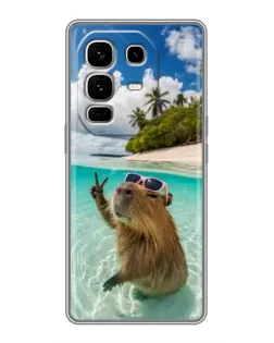 Чехол для Infinix Note 50 Pro Plus с картинкой «Капибара на море» Чехол для Infinix Note 50 Pro Plus с картинкой «Капибара на море»