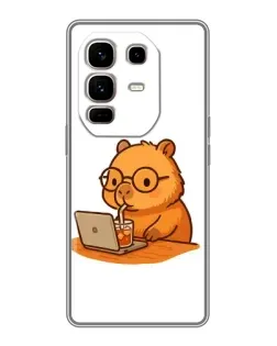 Чехол для Infinix Note 50 Pro Plus с картинкой «Капибара с ноутбуком» Чехол для Infinix Note 50 Pro Plus с картинкой «Капибара с ноутбуком»