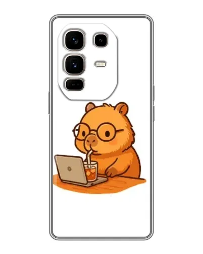 Чехол для Infinix Note 50 Pro Plus с картинкой «Капибара с ноутбуком»