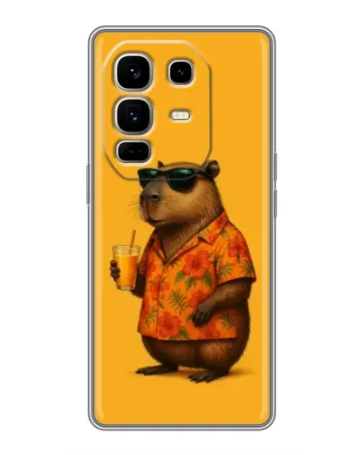Чехол для Infinix Note 50 Pro Plus с картинкой «Капибара на отдыхе»