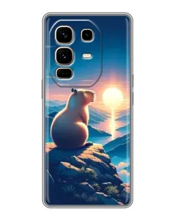 Чехол для Infinix Note 50 Pro Plus с картинкой «Закат солнца с капибарой» Чехол для Infinix Note 50 Pro Plus с картинкой «Закат солнца с капибарой»