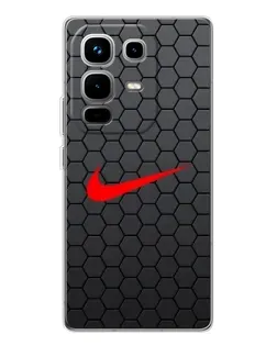 Чехол для Infinix Note 50 Pro с картинкой «Nike — карбоновая сетка»