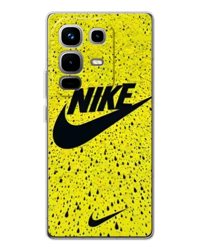 Чехол для Infinix Note 50 Pro с картинкой «Желтый текстурный Nike»