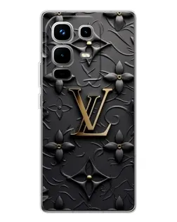 Чехол для Infinix Note 50 Pro с картинкой «Кожаная текстура LV»