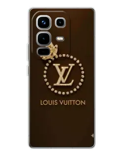Чехол для Infinix Note 50 Pro с картинкой «LV — золотая печать»