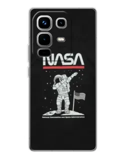Чохол для Infinix Note 50 Pro з картинкою «NASA — крокуємо по Місяцю» Чохол для Infinix Note 50 Pro з картинкою «NASA — крокуємо по Місяцю»