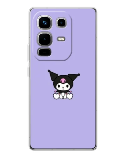 Чехол для Infinix Note 50 Pro с картинкой «Kuromi — фиолетовый минимализм»