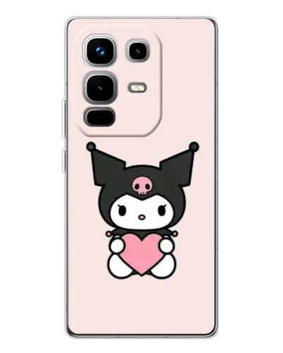 Чехол для Infinix Note 50 Pro с картинкой «Kuromi и сердце»