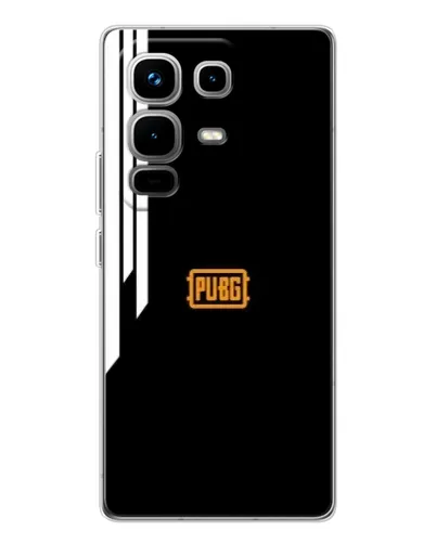 Чехол для Infinix Note 50 Pro с картинкой «PUBG — вертикальные линии» Чехол для Infinix Note 50 Pro с картинкой «PUBG — вертикальные линии»