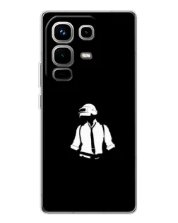 Чехол для Infinix Note 50 Pro с картинкой «PUBG — белый шлем» Чехол для Infinix Note 50 Pro с картинкой «PUBG — белый шлем»