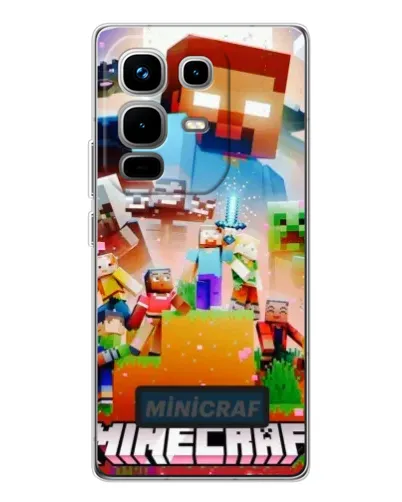 Чехол для Infinix Note 50 Pro с картинкой «Minecraft герои игры»