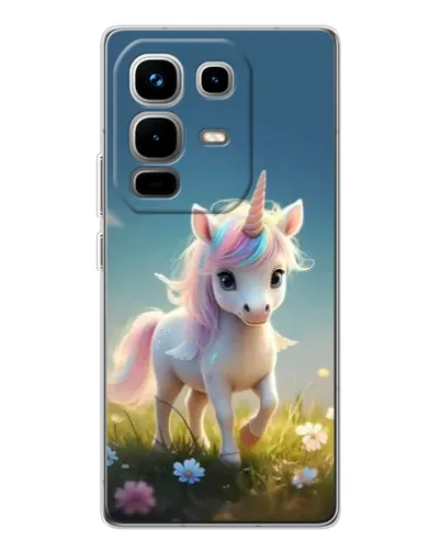 Чехол для Infinix Note 50 Pro с картинкой «Единорог на поляне»