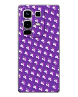 Чехол для Infinix Note 50 Pro с картинкой «Единороги на фиолетовом»