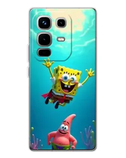 Чехол для Infinix Note 50 Pro с картинкой «Спанч Боб под водой»