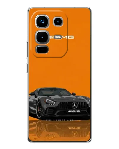 Чехол для Infinix Note 50 Pro с картинкой «Оранжевый Mercedes AMG»