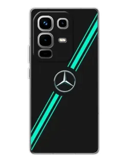Чехол для Infinix Note 50 Pro с картинкой «Спортивные линии Mercedes»