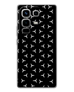 Чехол для Infinix Note 50 Pro с картинкой «Mercedes паттерн звезд»