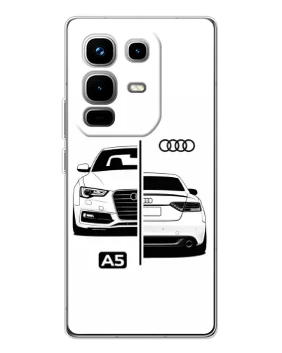 Чехол для Infinix Note 50 Pro с картинкой «Audi — контрастный дизайн» Чехол для Infinix Note 50 Pro с картинкой «Audi — контрастный дизайн»