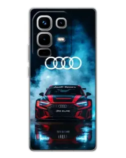 Чехол для Infinix Note 50 Pro с картинкой «Audi Sport — неон»