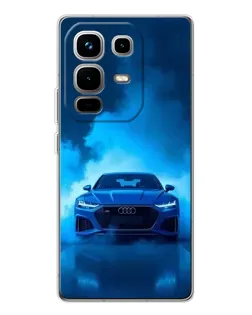 Чехол для Infinix Note 50 Pro с картинкой «Audi — голубая энергия»