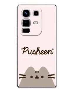 Чехол для Infinix Note 50 Pro с картинкой «Pusheen логотип» Чехол для Infinix Note 50 Pro с картинкой «Pusheen логотип»