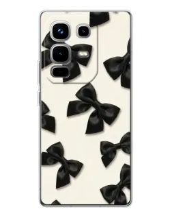 Чехол для Infinix Note 50 Pro с картинкой «Черные бантики»