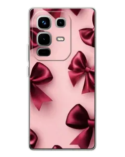 Чехол для Infinix Note 50 Pro с картинкой «Бордовый атлас»